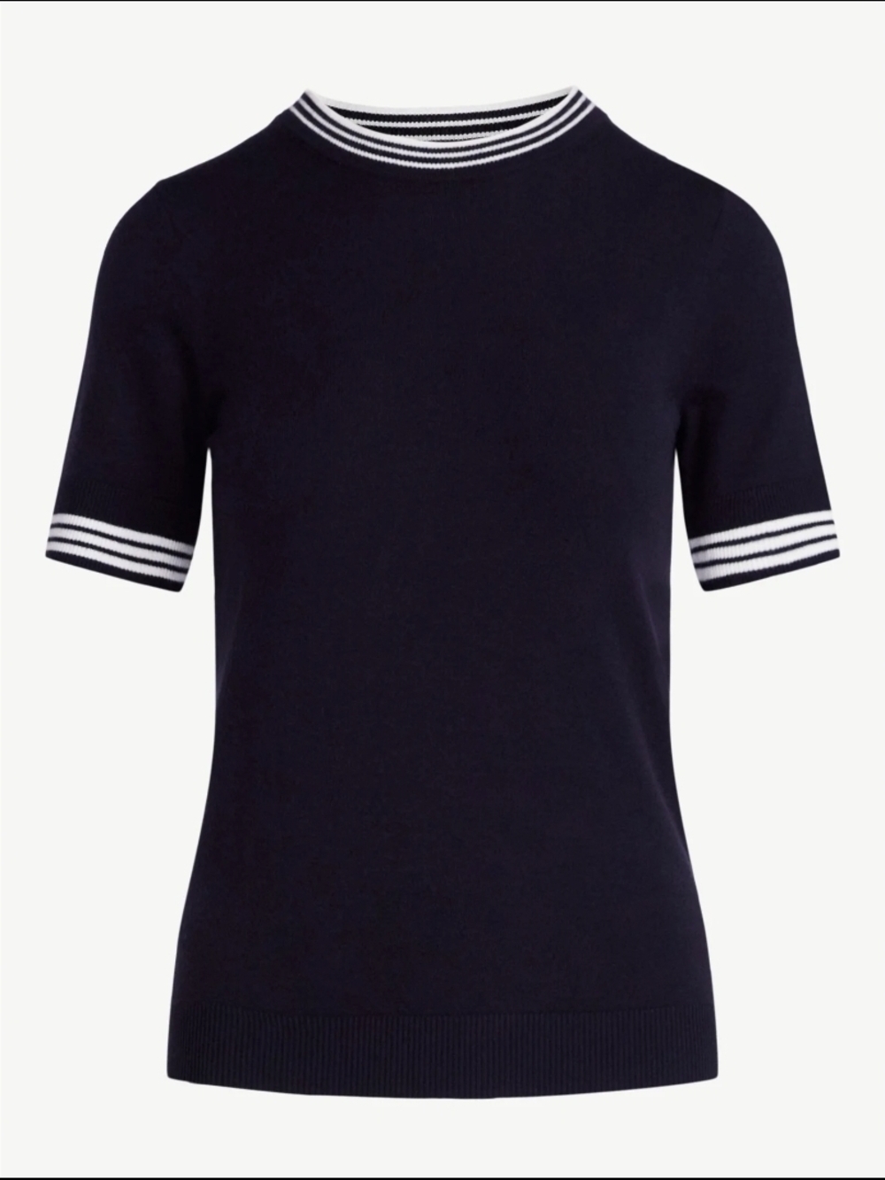 Free Assembly Women's Cozy Yarn Shrunken Sweater Tee with Short sleeves Size S